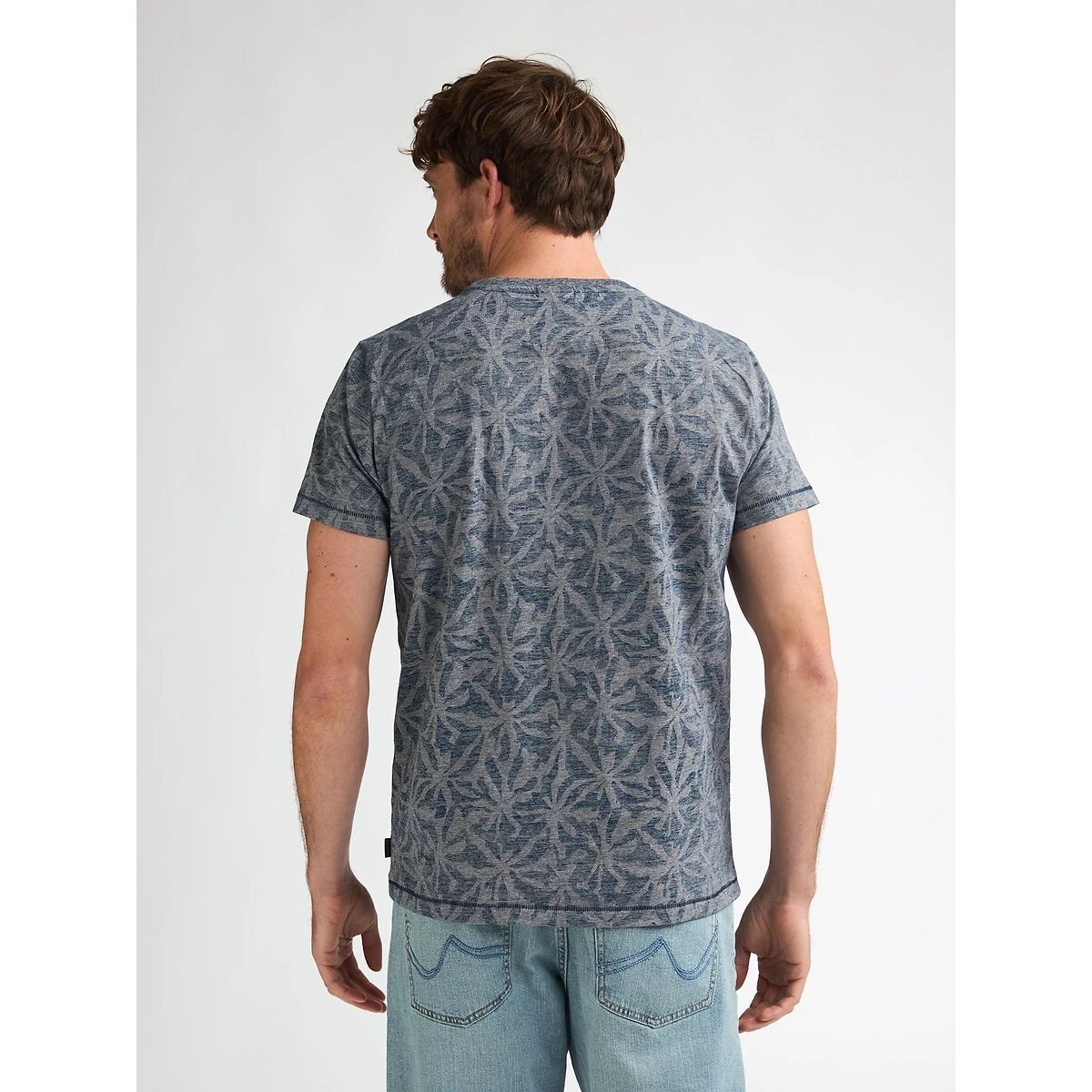 Printed Short Sleeve T-Shirt navy blue, PETROL INDUSTRIES
