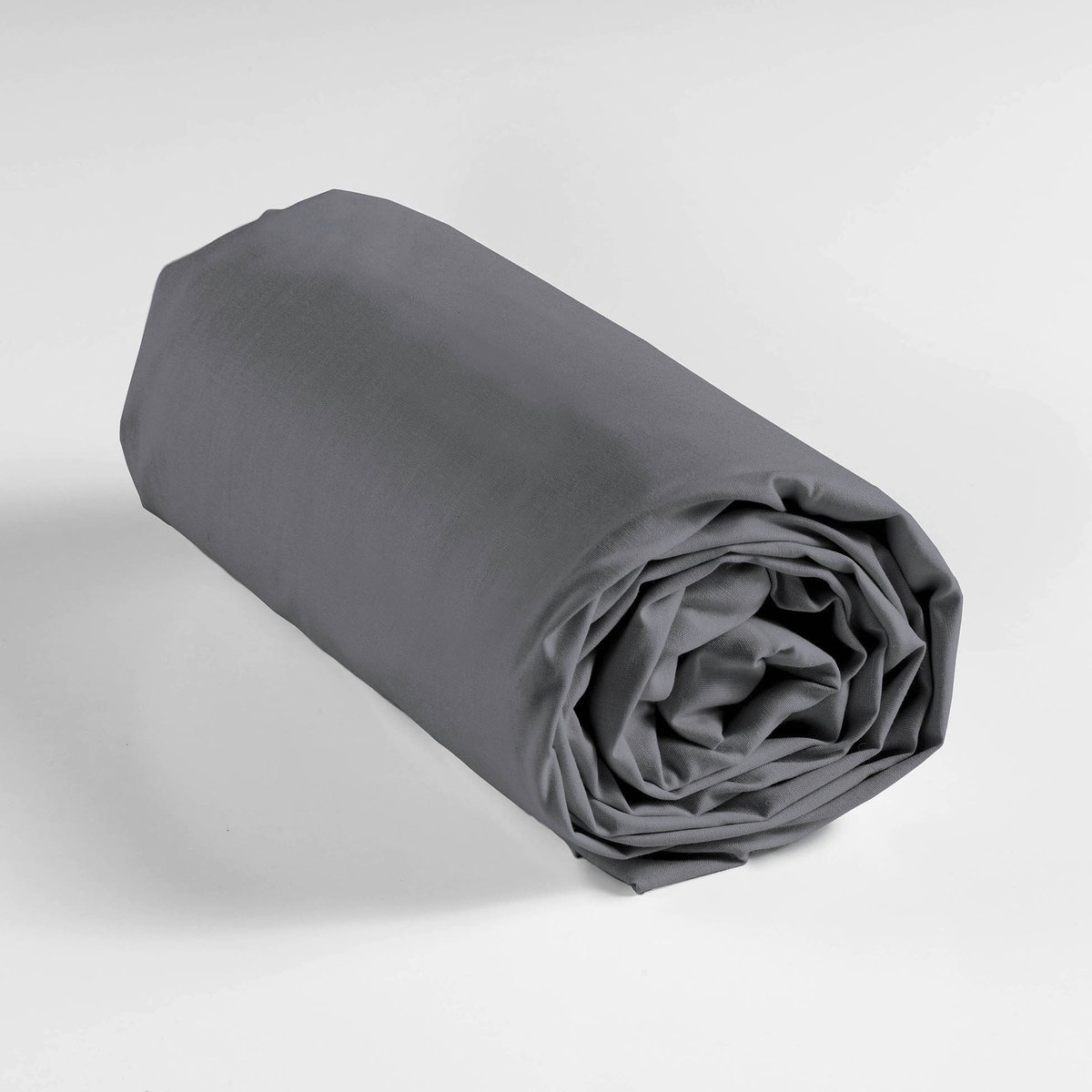 Drap housse coton 57 fils Tilleul 90 x 190 cm kaki, EDEN
