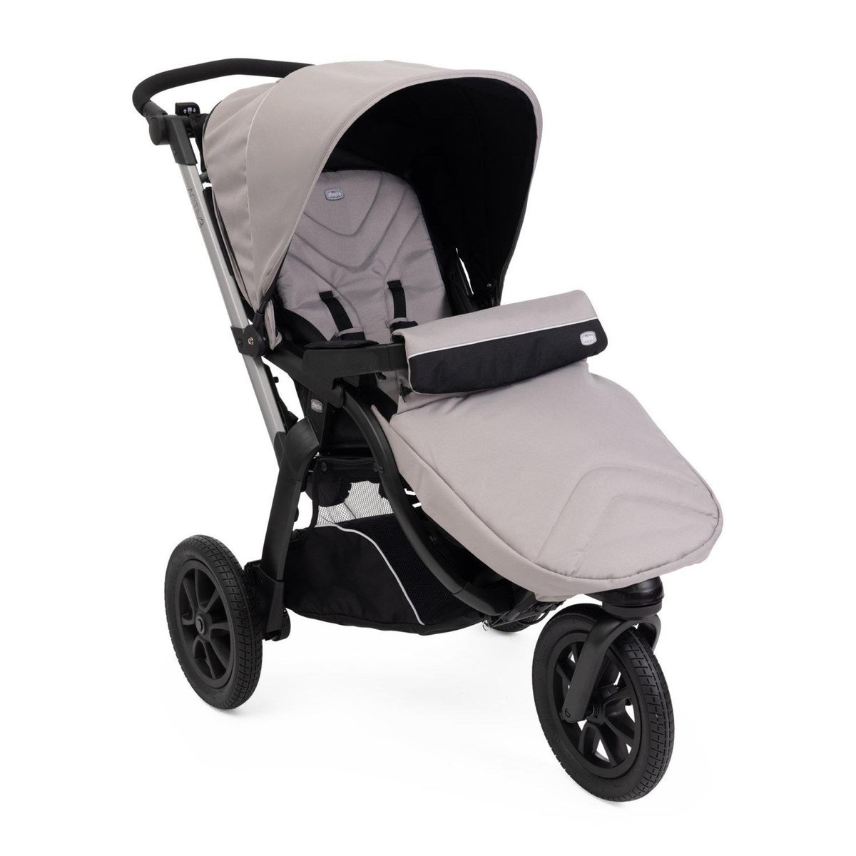 Poussette trio Activ3+ + siège auto Kory I-Size + nacelle Activ3+ gris, CHICCO