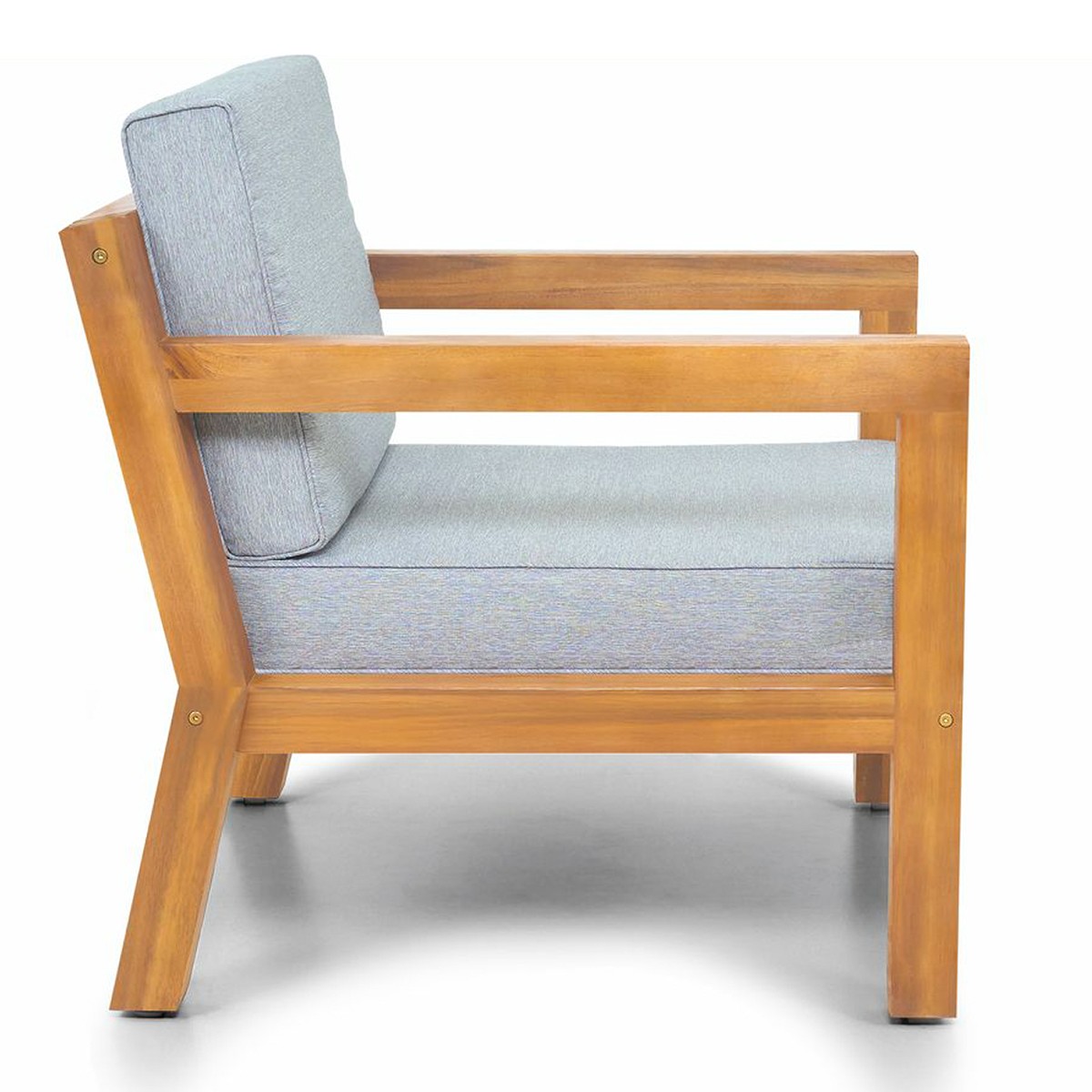 Fauteuil de jardin en bois FSC - PALAU gris chiné, HOMIFAB