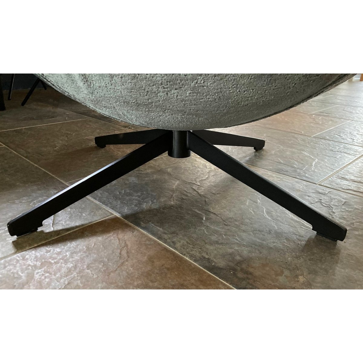 Fauteuil rotatif en velours - ASTI bleu grisé, MATHI DESIGN