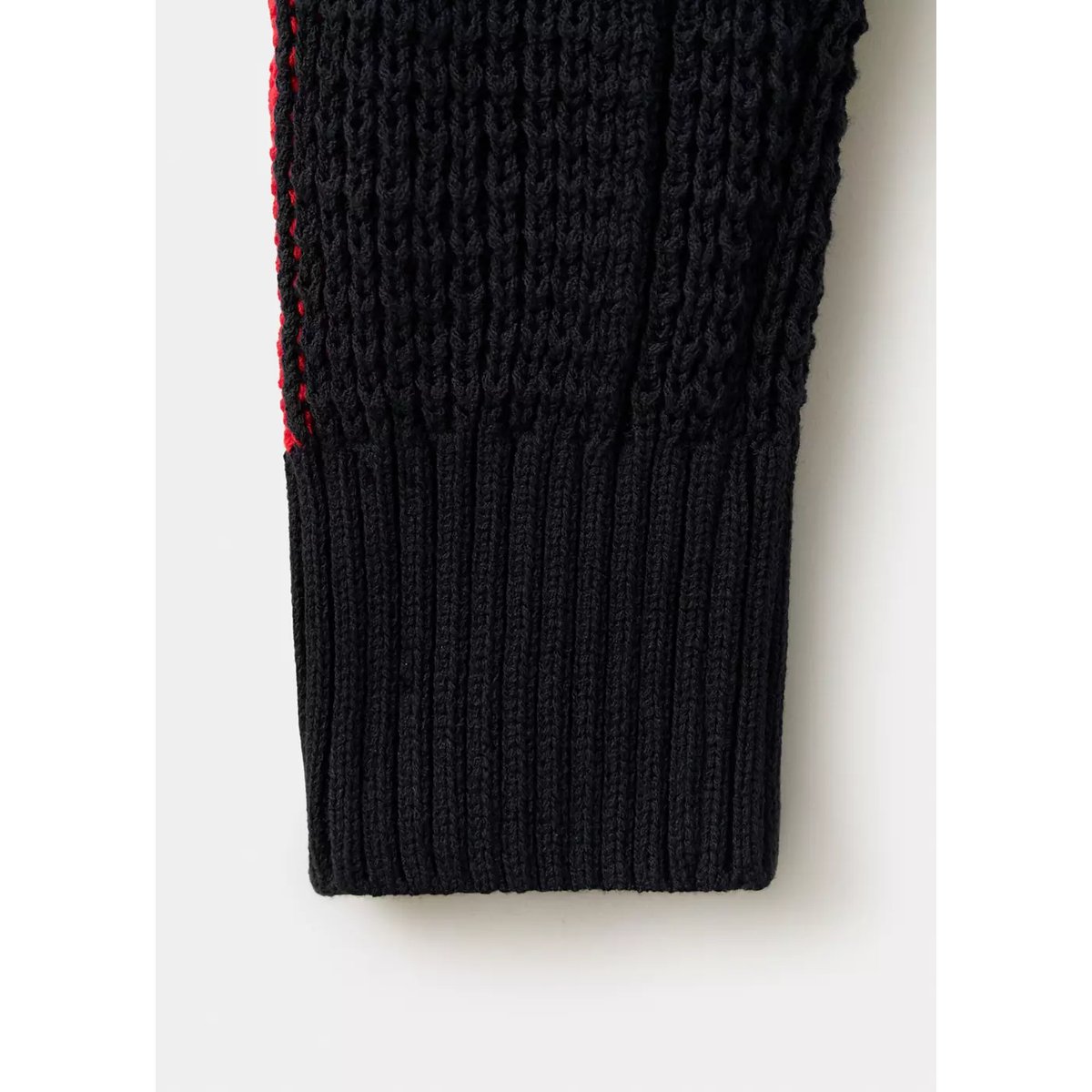 Veste en maille torsadée à rayures contrastées sable, MANGO