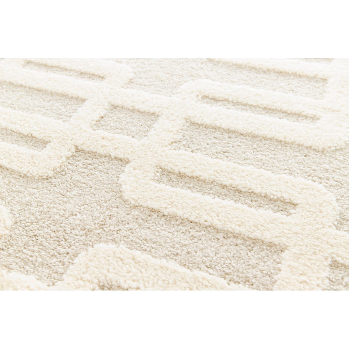 Tapis à relief doux et élégant LINK beige sable, AFK LIVING