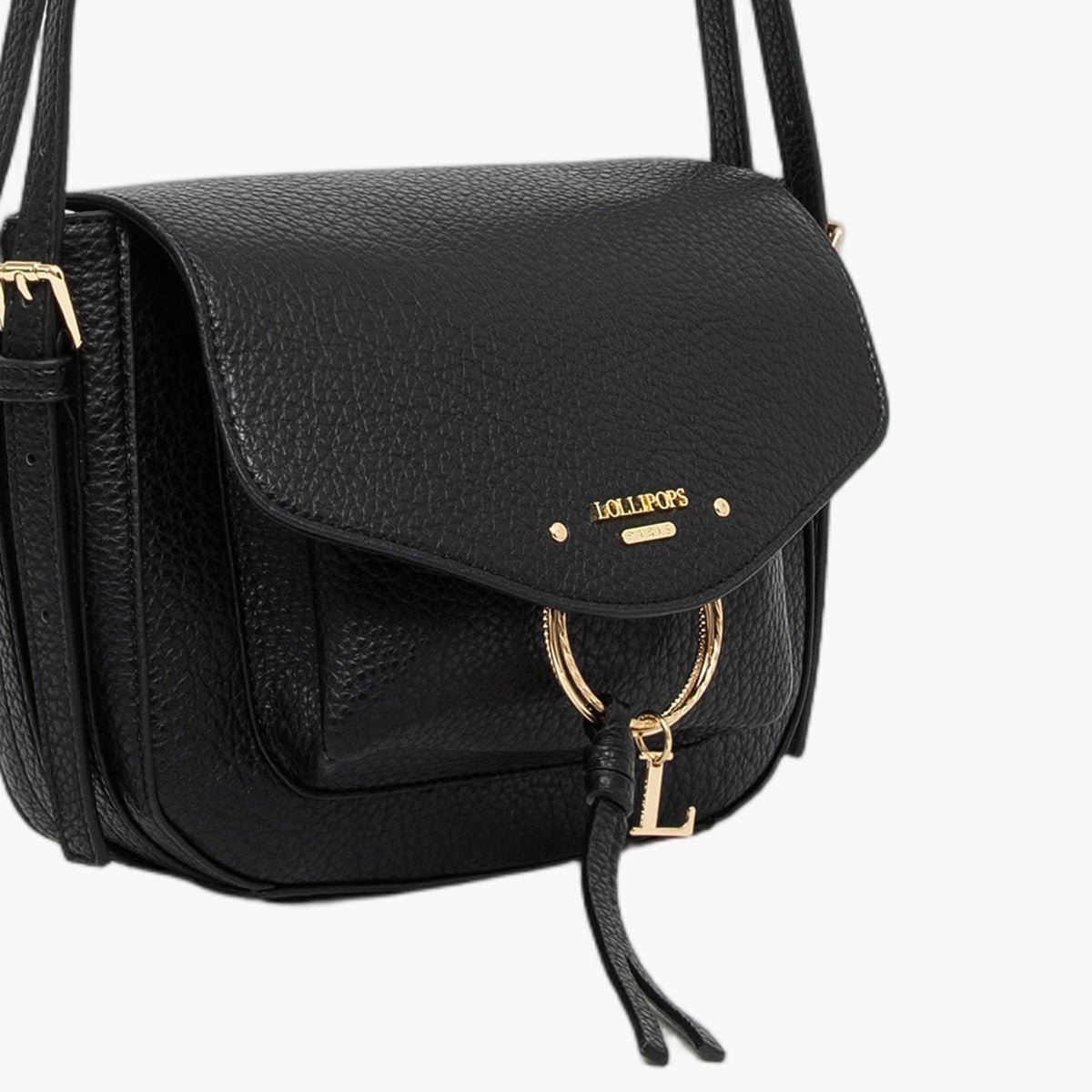 Sac porté épaule Tatjana noir,doré, LOLLIPOPS