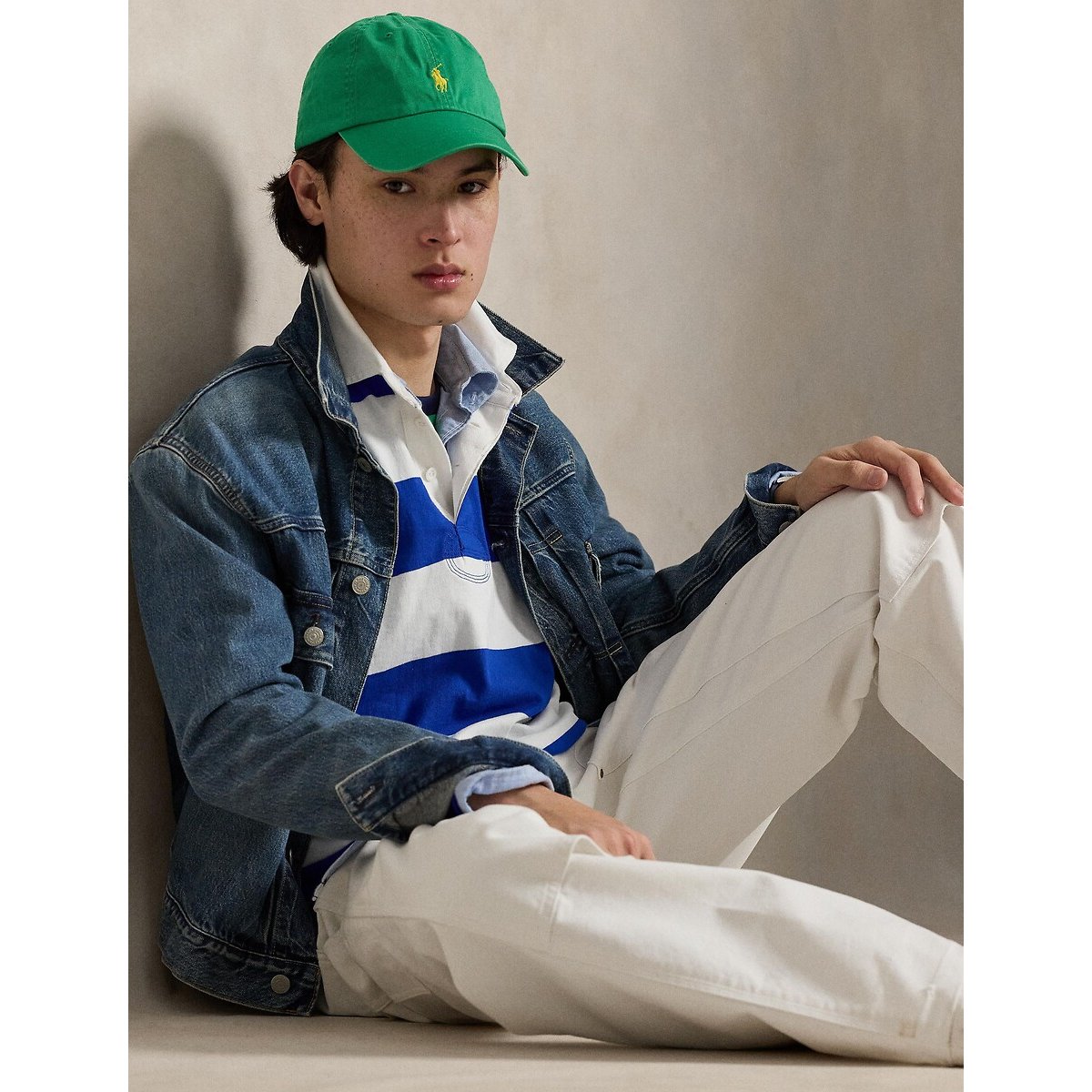 Polo de rugby iconique bleu/blanc, POLO RALPH LAUREN