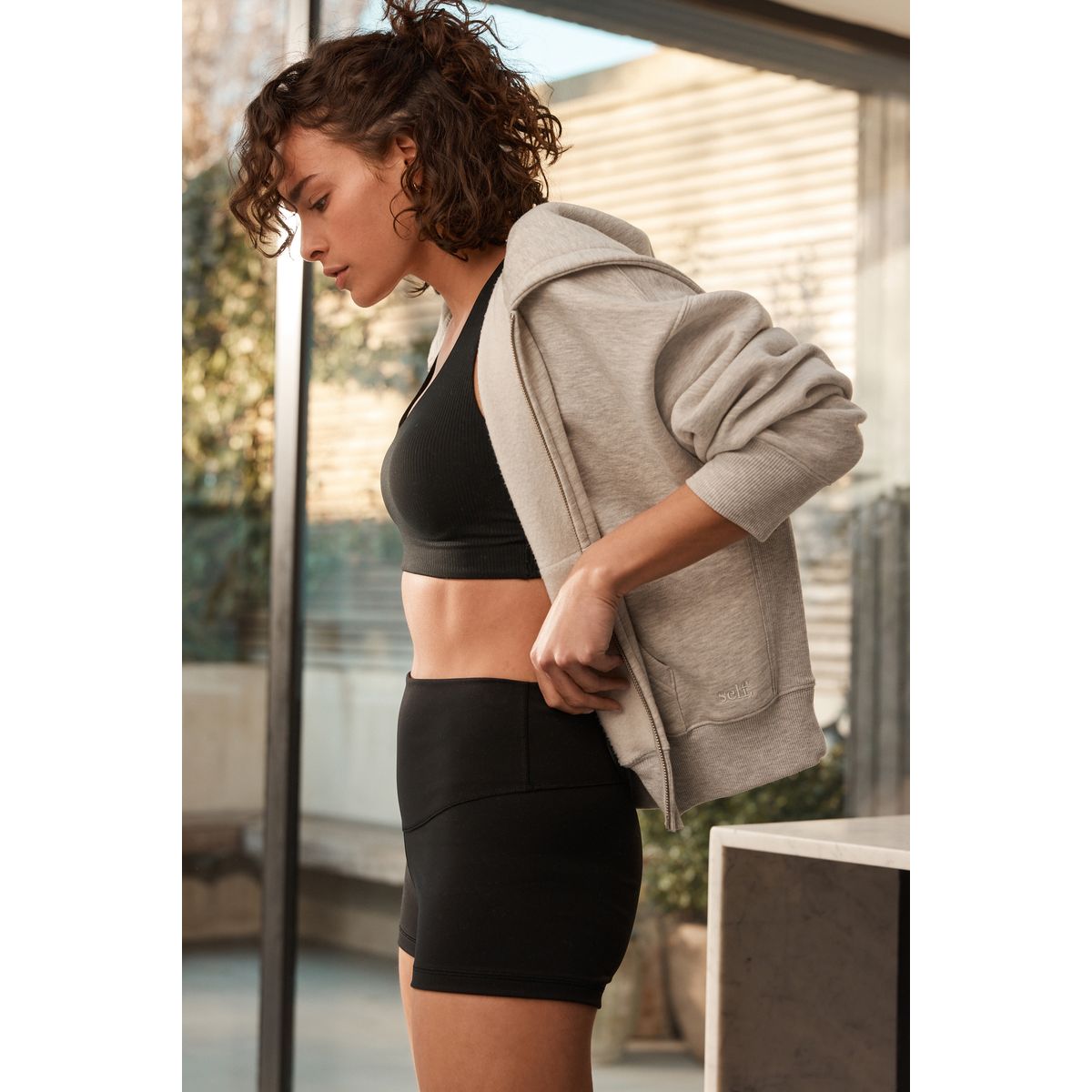 Short gainant effet ventre plat active sports noir, NEXT