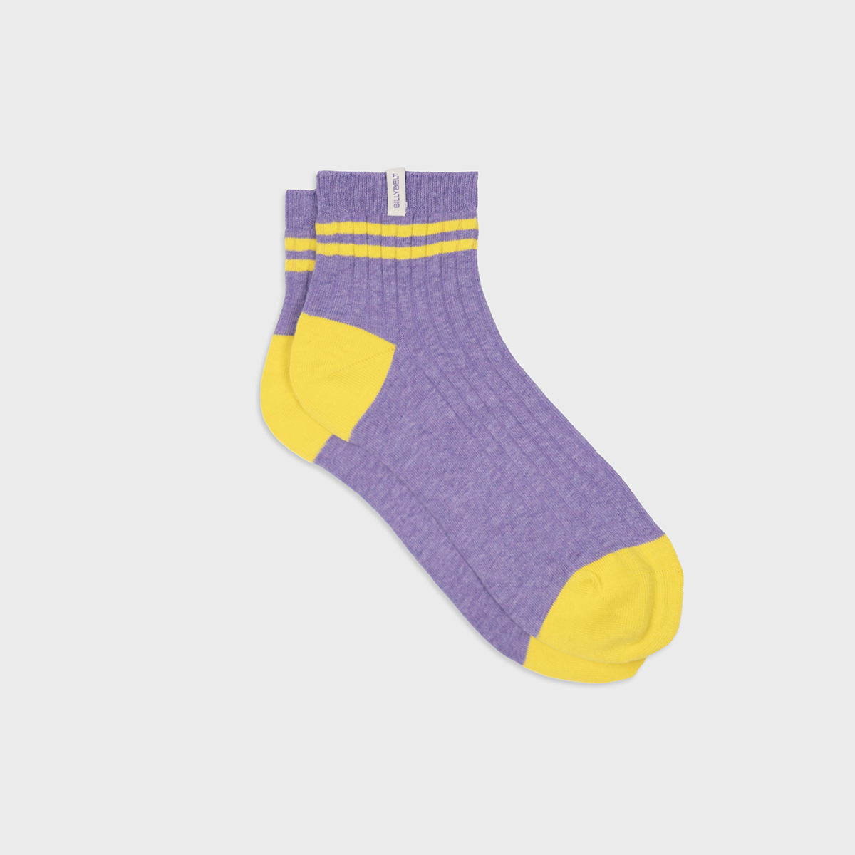 Chaussettes en coton peigné MI-HAUTES violet, BILLYBELT