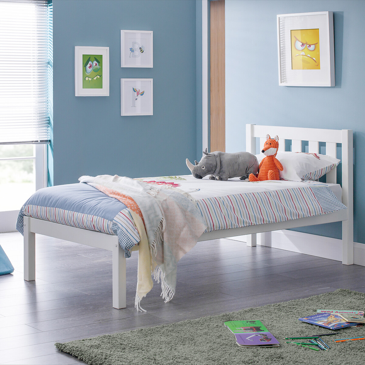 Frankie Pine Bed white, SO'HOME