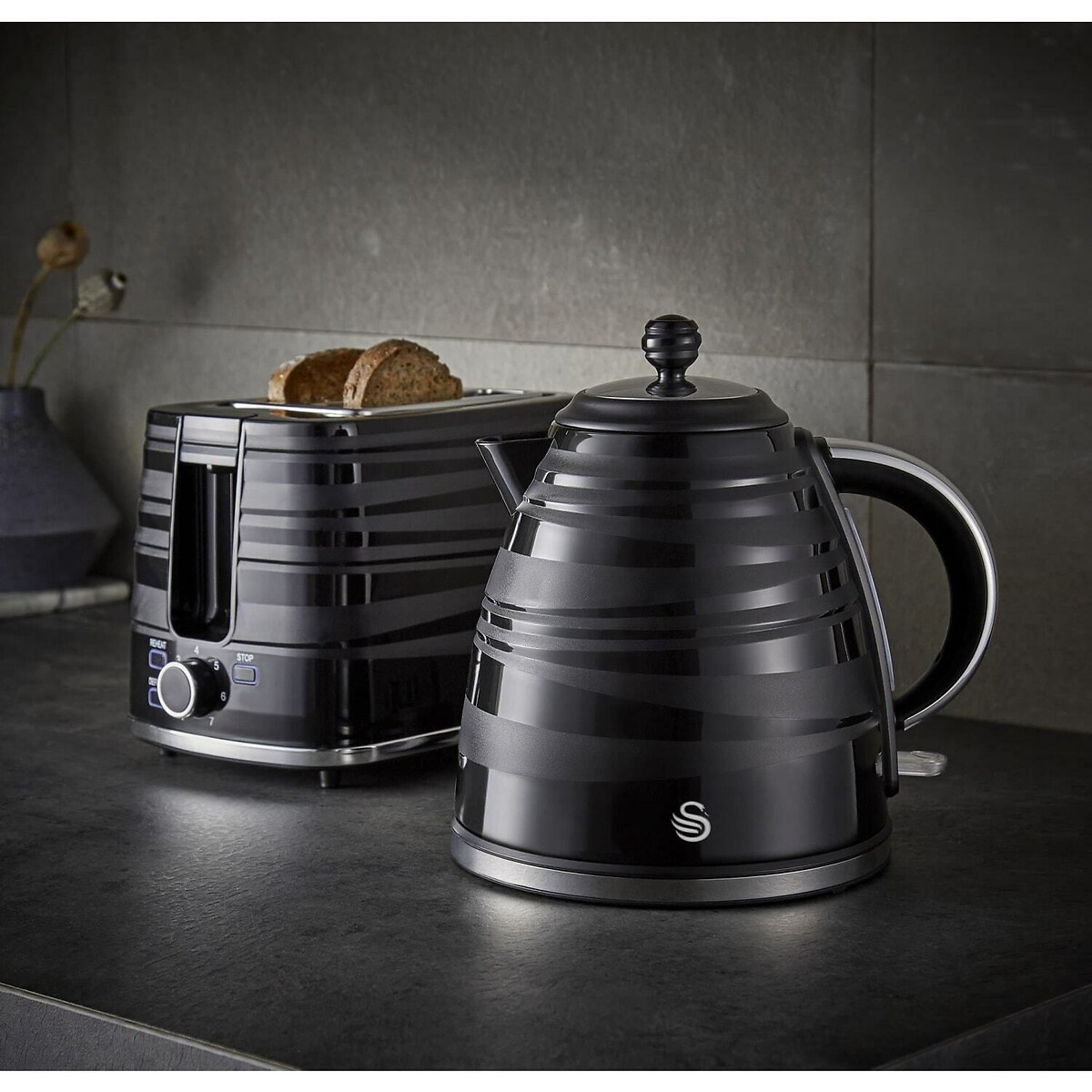 Symphony 2-Slice Toaster - ST31050 black, SWAN