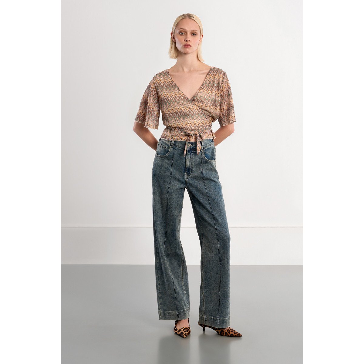 Top cache-cœur beige, LILI SIDONIO