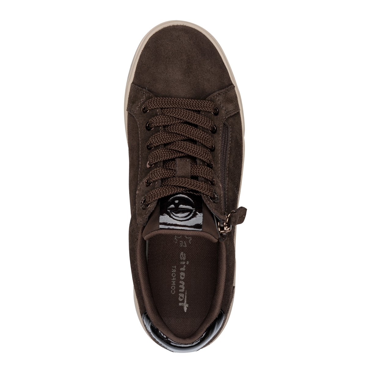 Basket talon bloc marron antilope combiné, TAMARIS