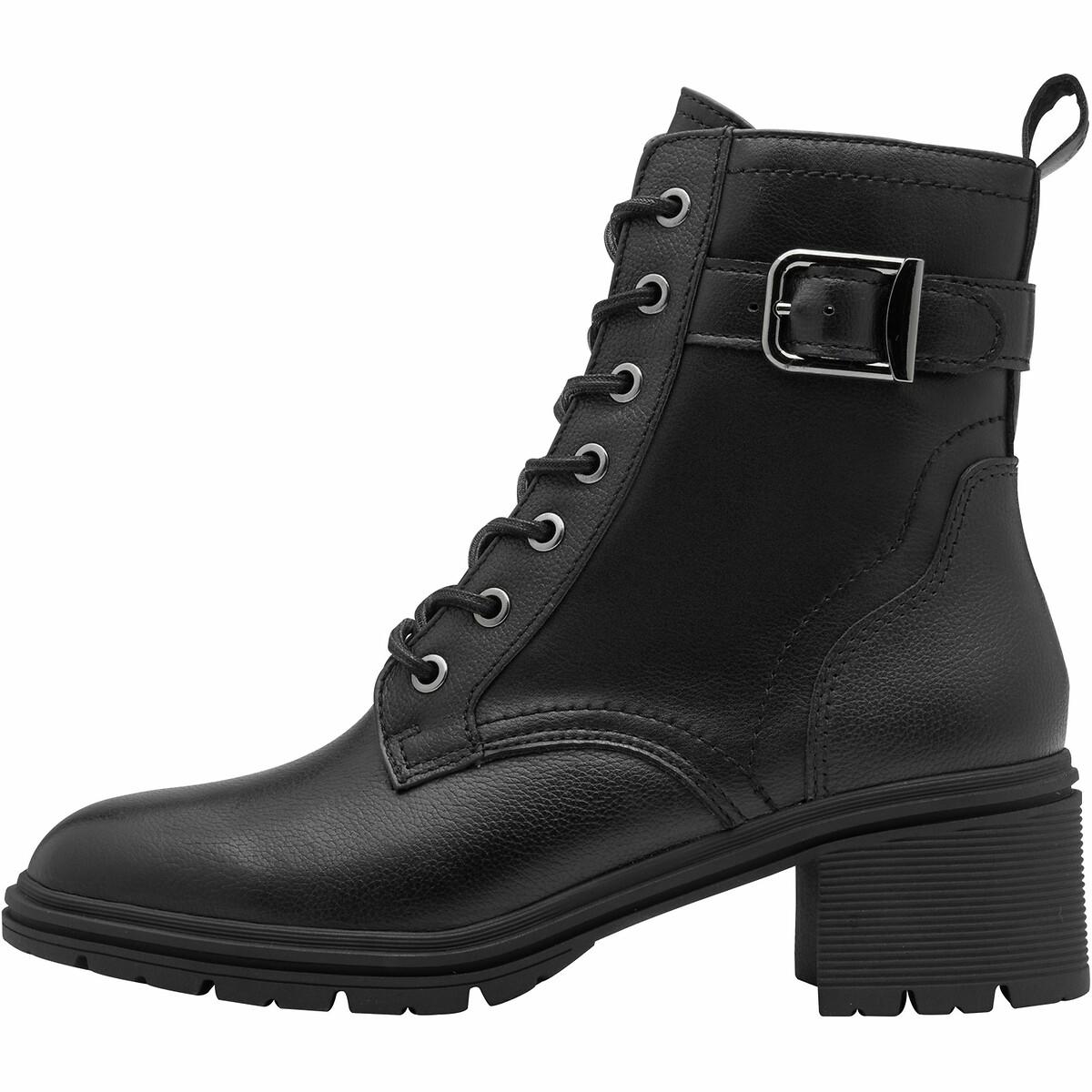Lace-Up Ankle Boots with Heel black, TAMARIS