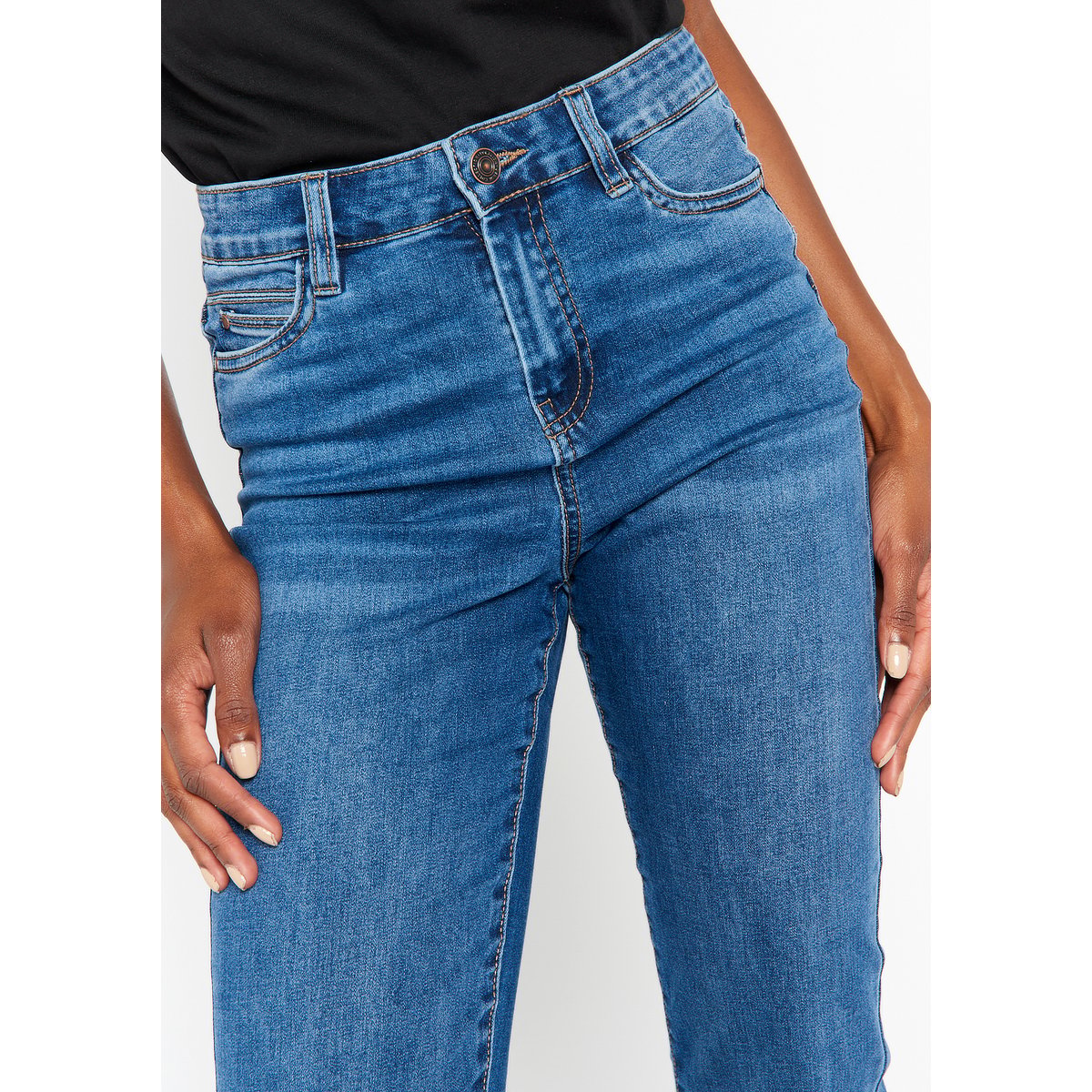 Jean slim taille haute medium blue, LOLALIZA