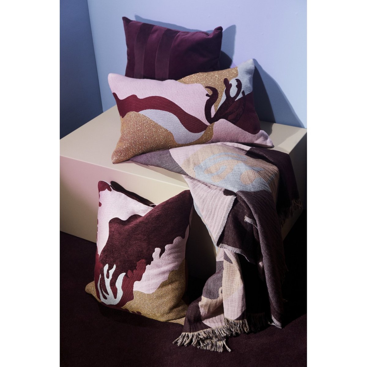 Coussin en coton Flores 45 x 45 cm multicolore, AYTM