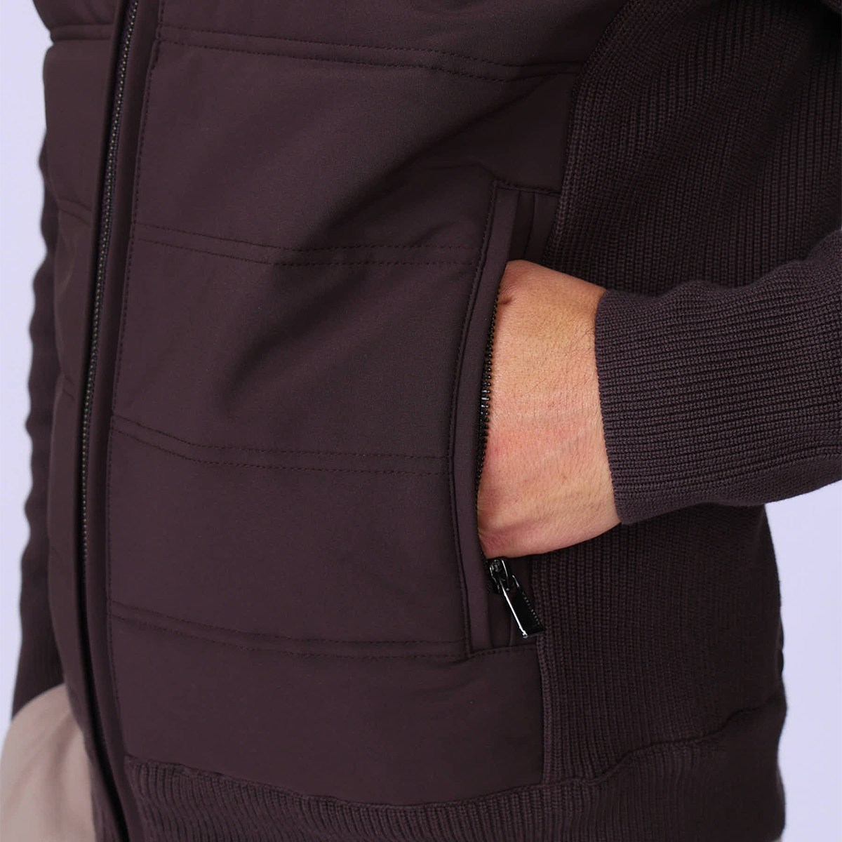 Cardigan Connor marron, MISE AU GREEN