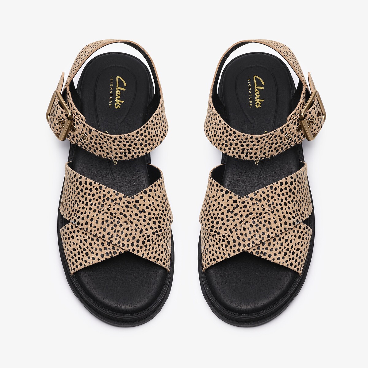 Leren sandalen Orinoco3 Cross beige/zwart, CLARKS
