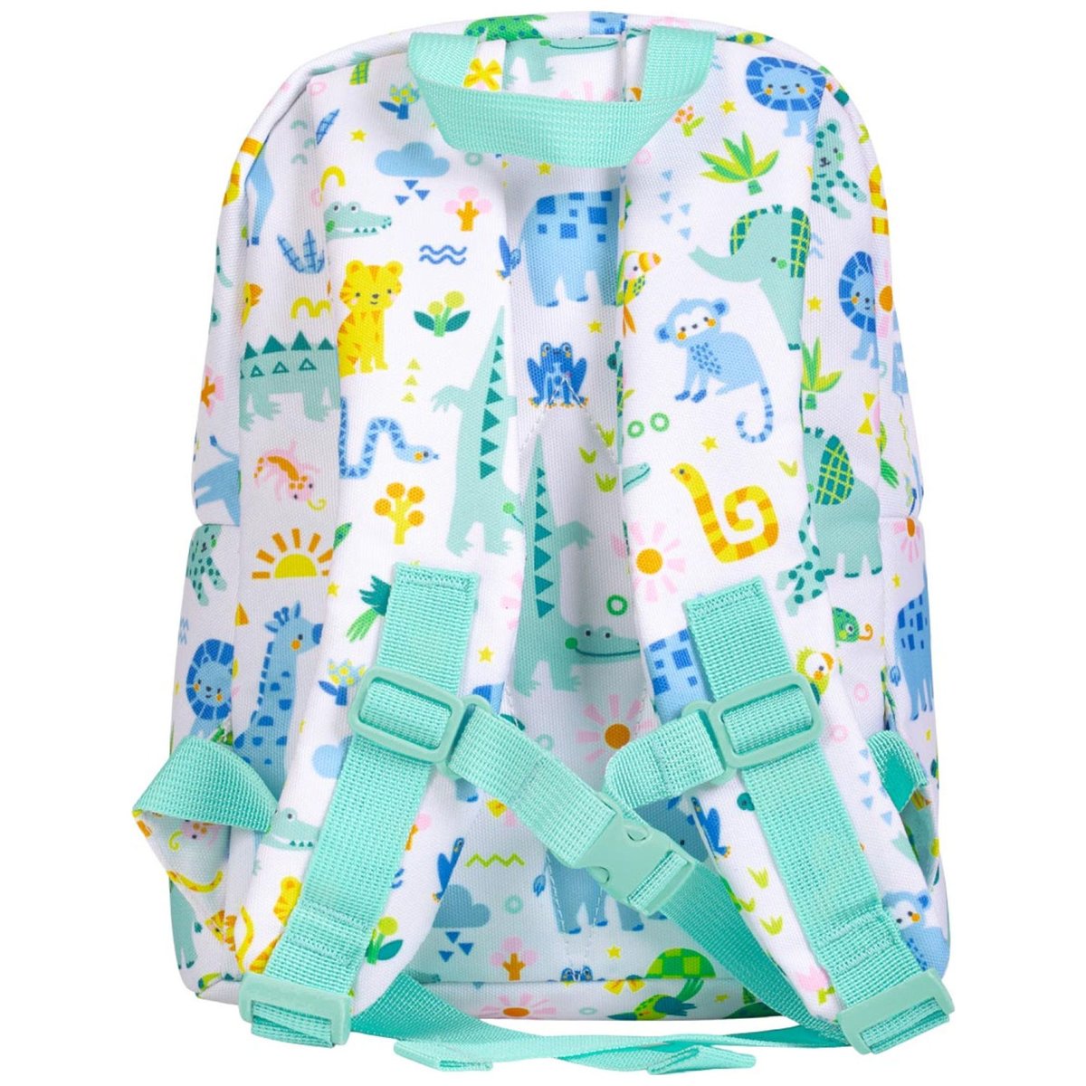 Petit sac à dos bébé blanc jungle, A LITTLE LOVELY COMPANY