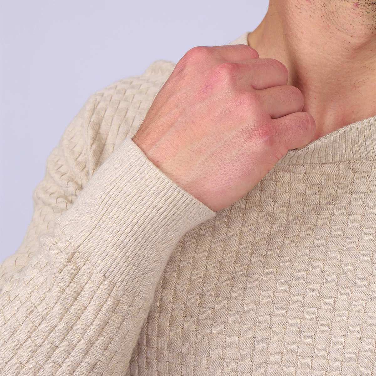 Pull Horace blanc casse, MISE AU GREEN