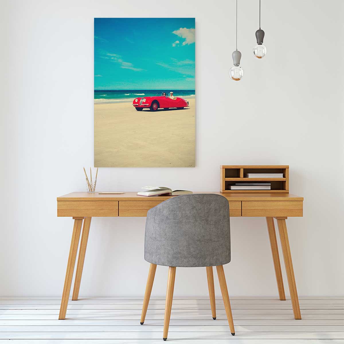 Tableau red car tableau alu dibond, HEXOA