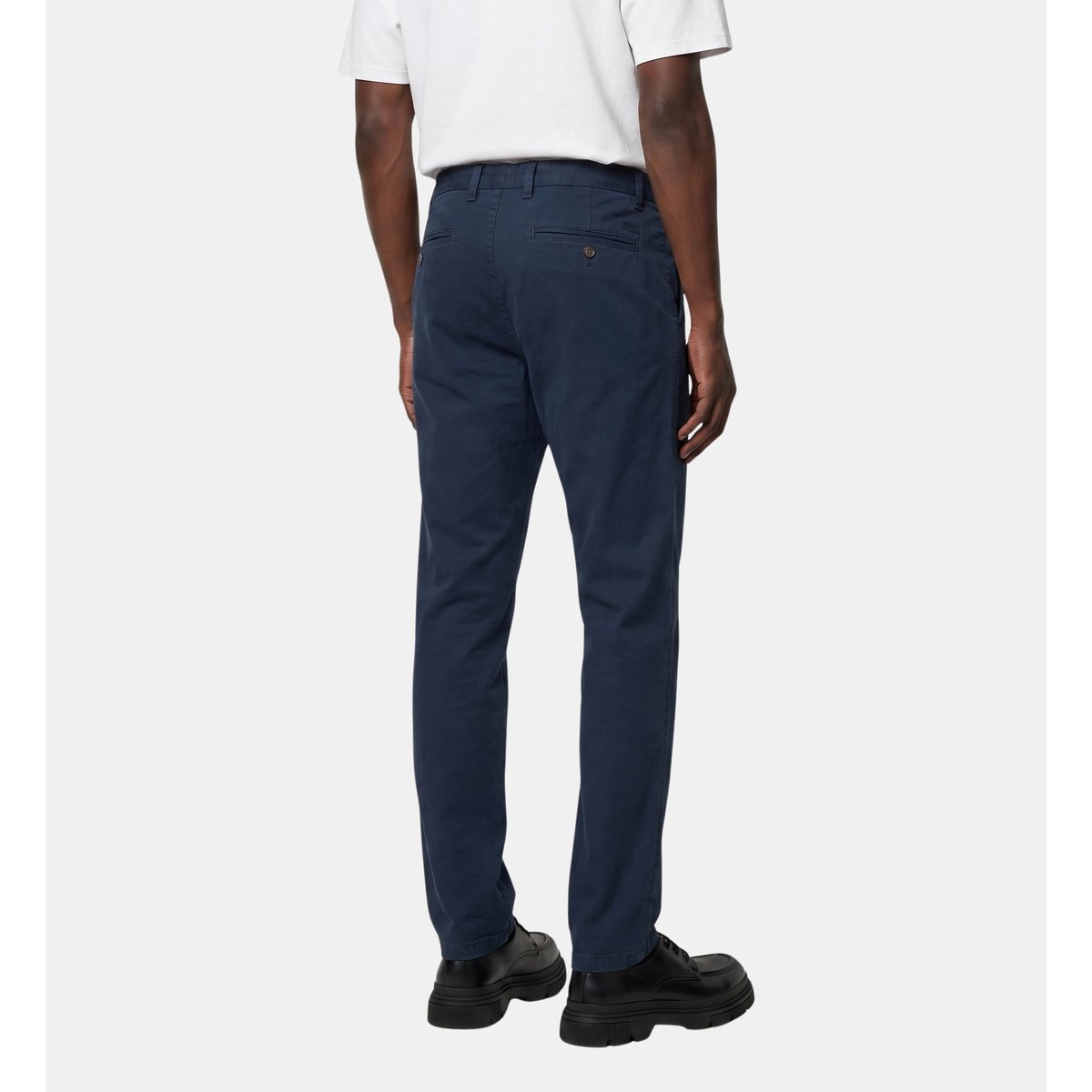 Pantalon chino chinim slim en coton bleu marine, GALERIES LAFAYETTE