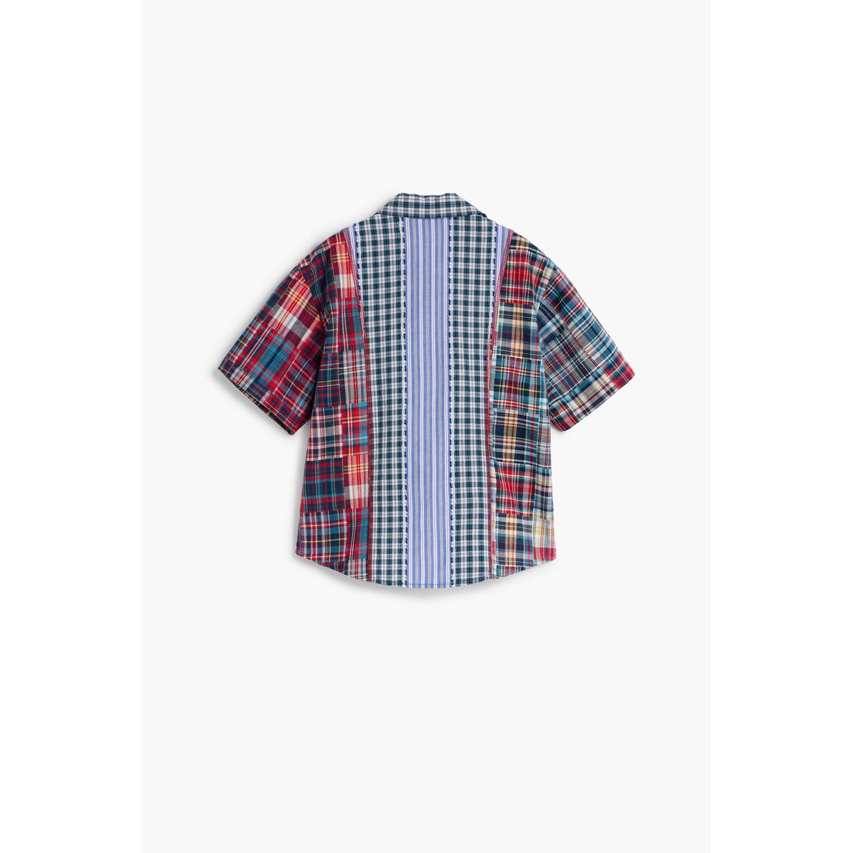 Chemise à carreaux patchwork bleu, DESIGUAL