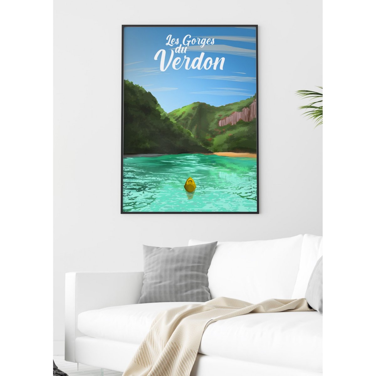 Affiche Les Gorges du Verdon blanc, L'AFFICHERIE