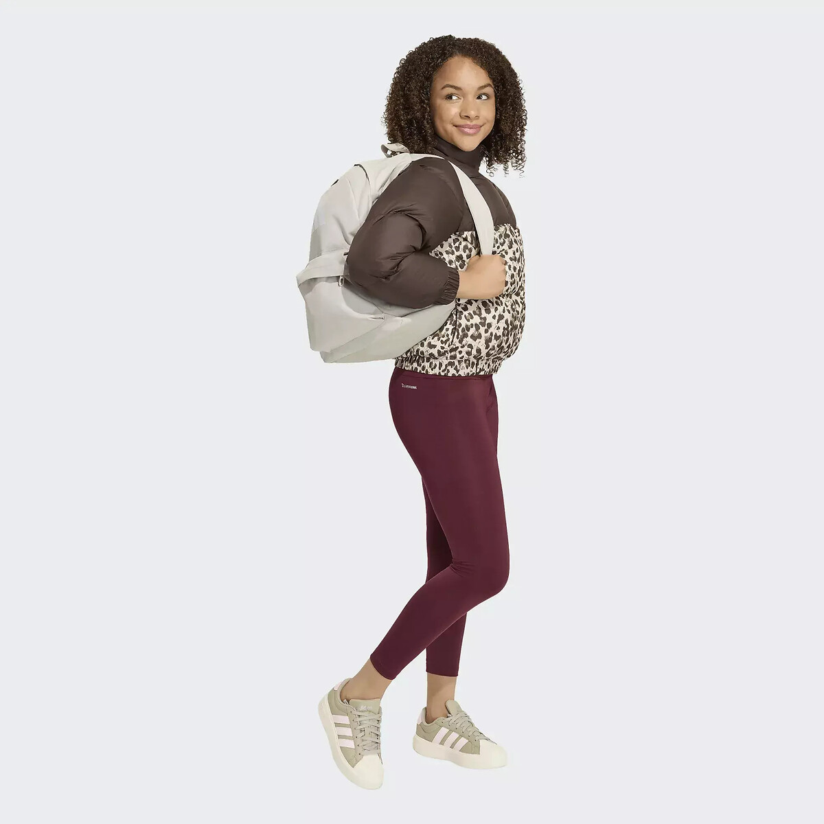 Doudoune sans capuche, imprimé léopard marron, ADIDAS SPORTSWEAR