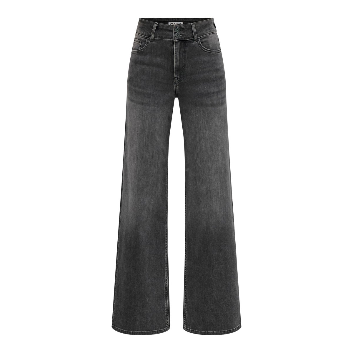 Jean À Jambe Large washed black, ONLY