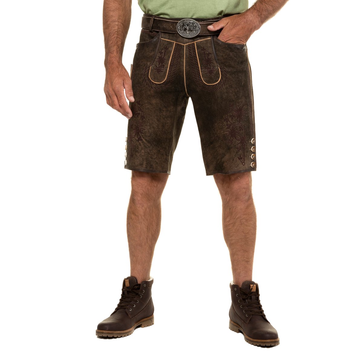Pantalon, tenue traditionnelle bavaroise classique marron, JP1880