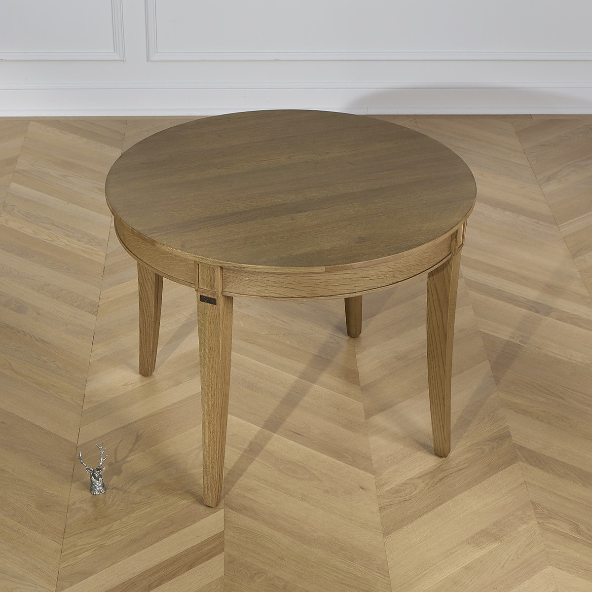Table ronde en chêne 4 couverts HAUSSMANN beige, ROBIN DES BOIS