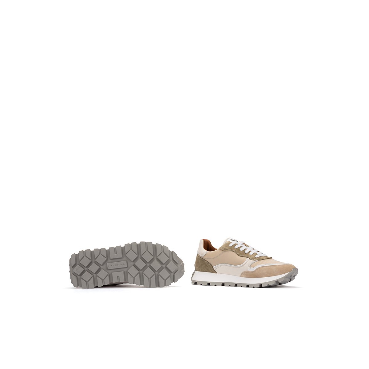 Baskets cuir Parkway olive, MARTINELLI