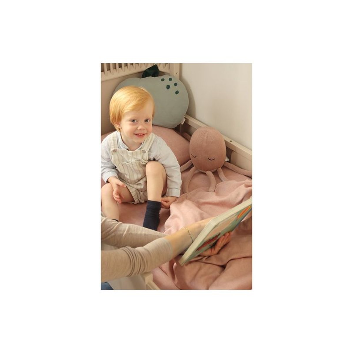 Drap-housse en coton Set de 2 vieux rose, KINDSGUT