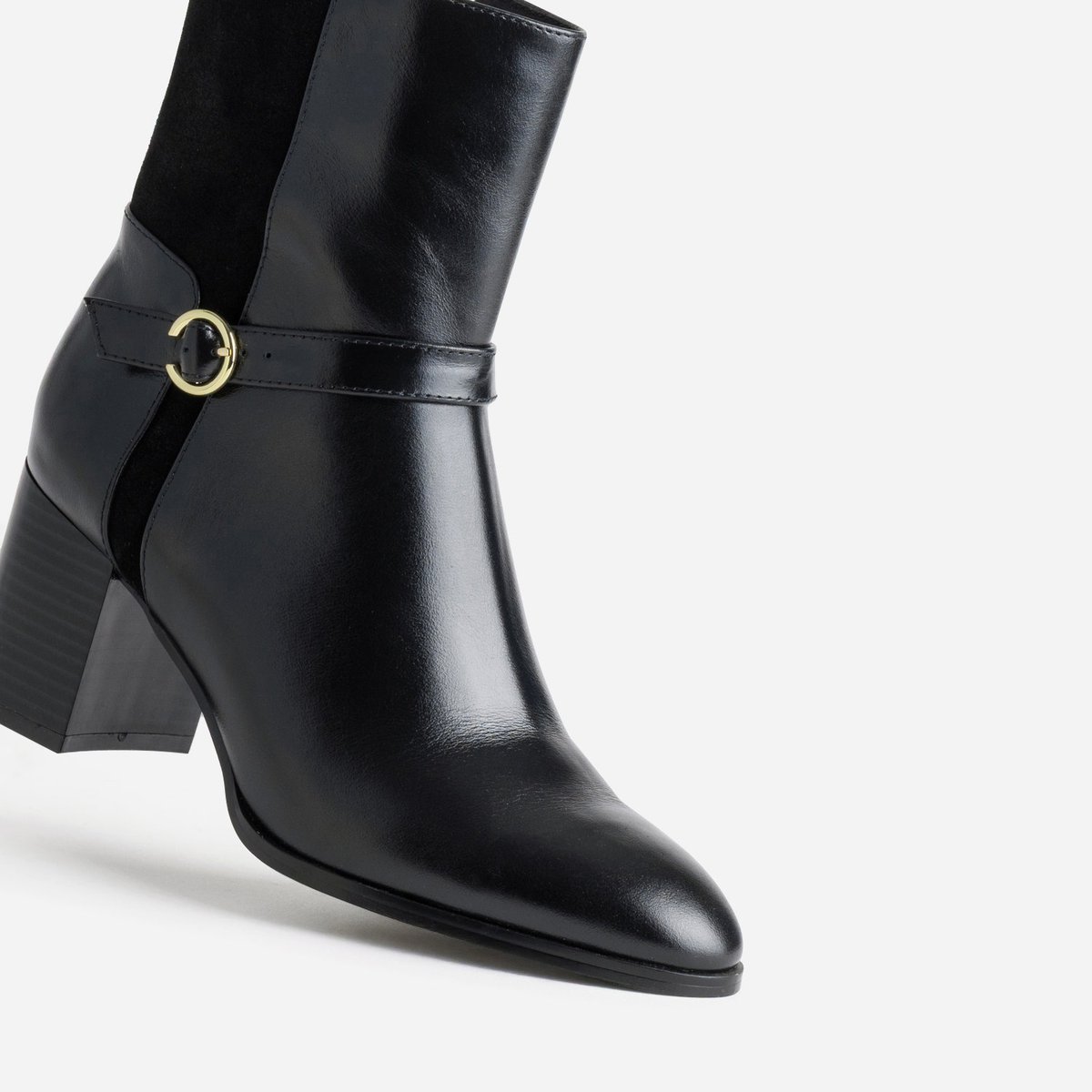 Boots À Talon en cuir NAHIA noir, ERAM