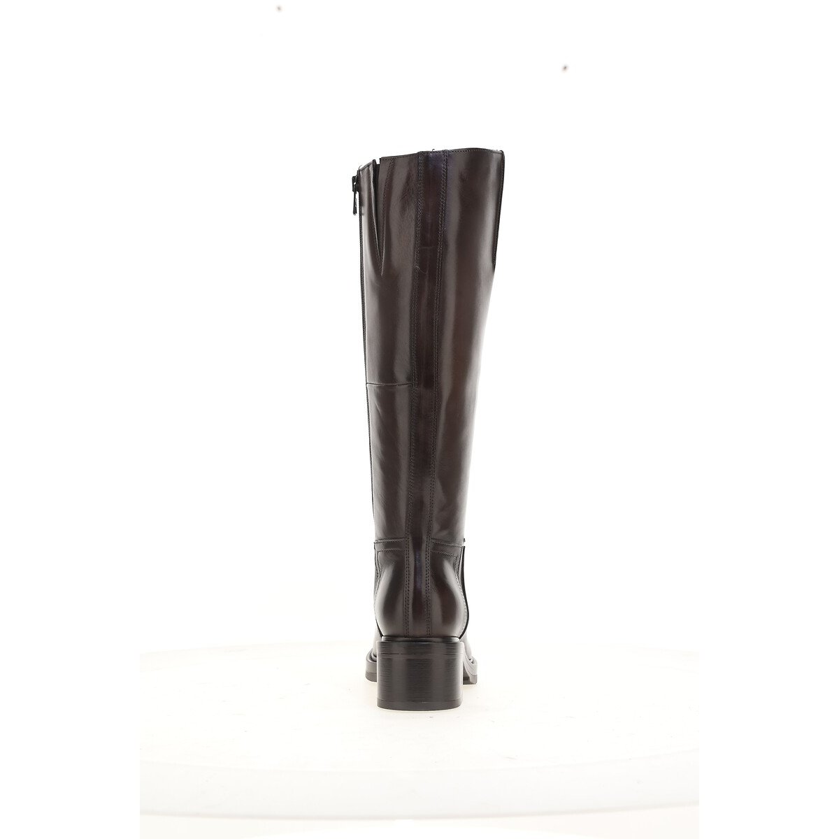 Botas clássicas, em pele castanho escuro, MJUS