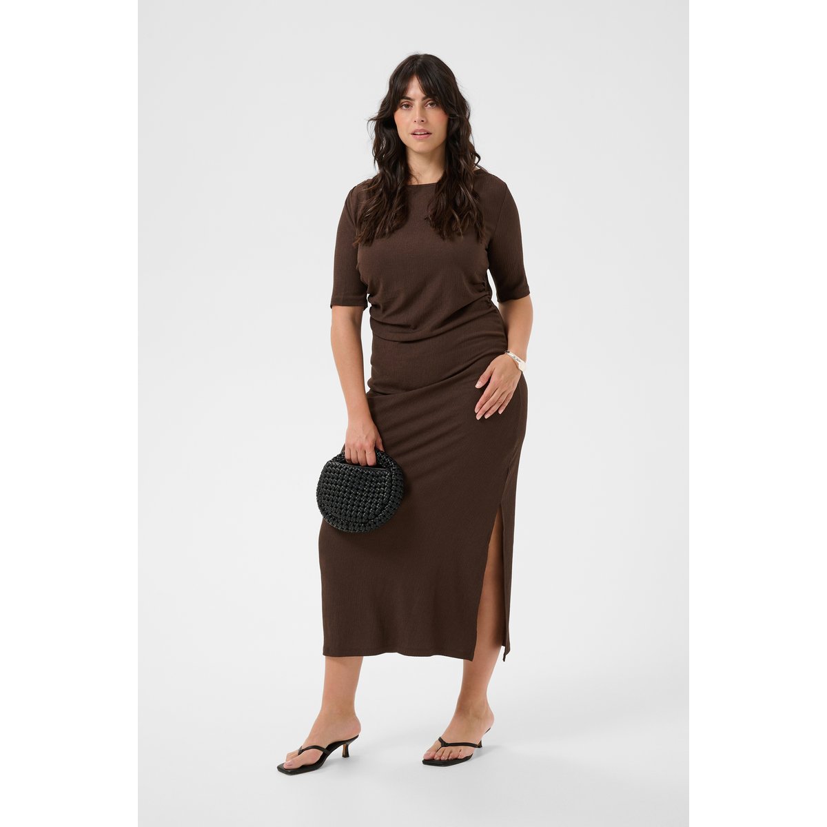 Robe marron coffee bean, KAFFE CURVE