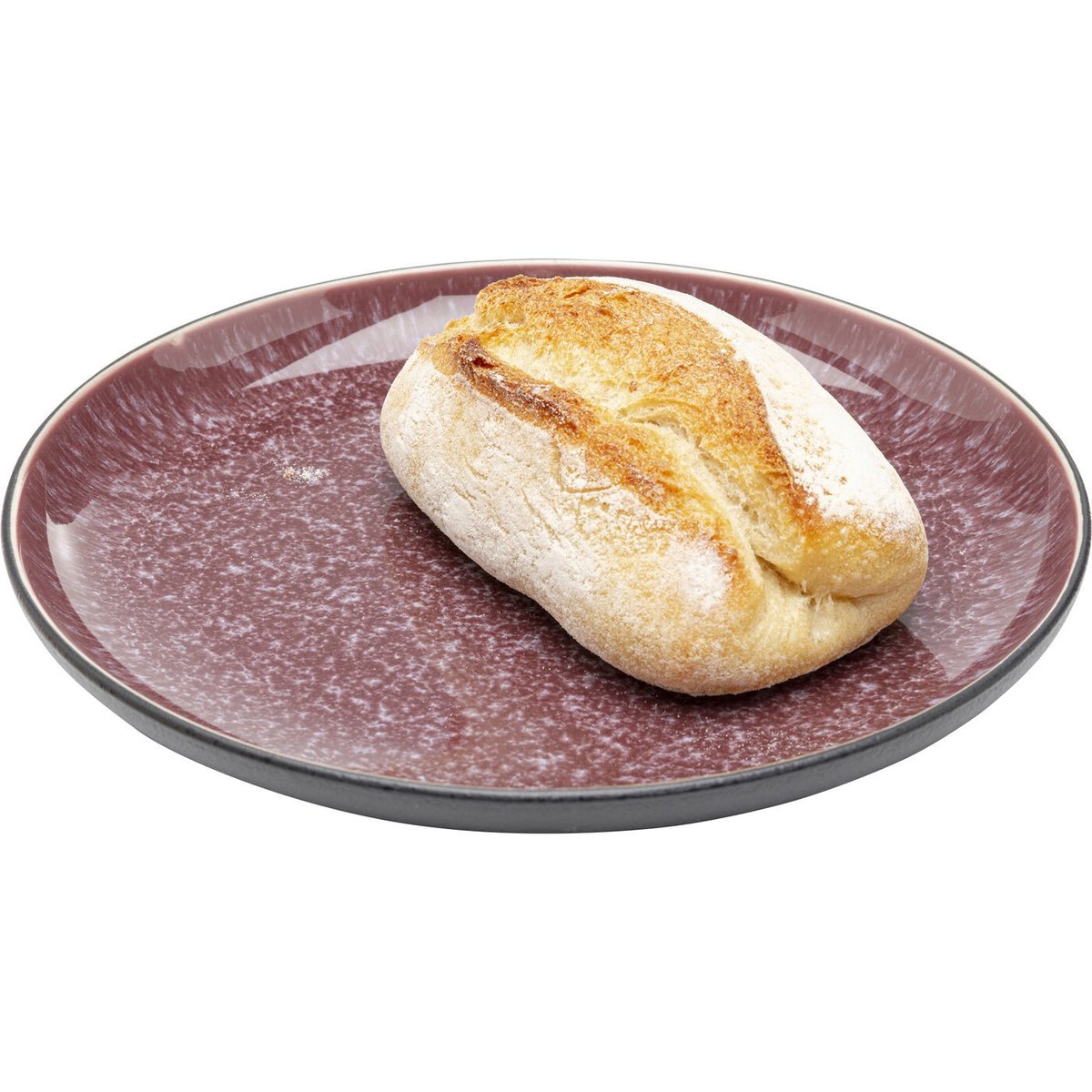 Lot de 6 assiettes à dessert en grès, ALISSA violet, KARE DESIGN