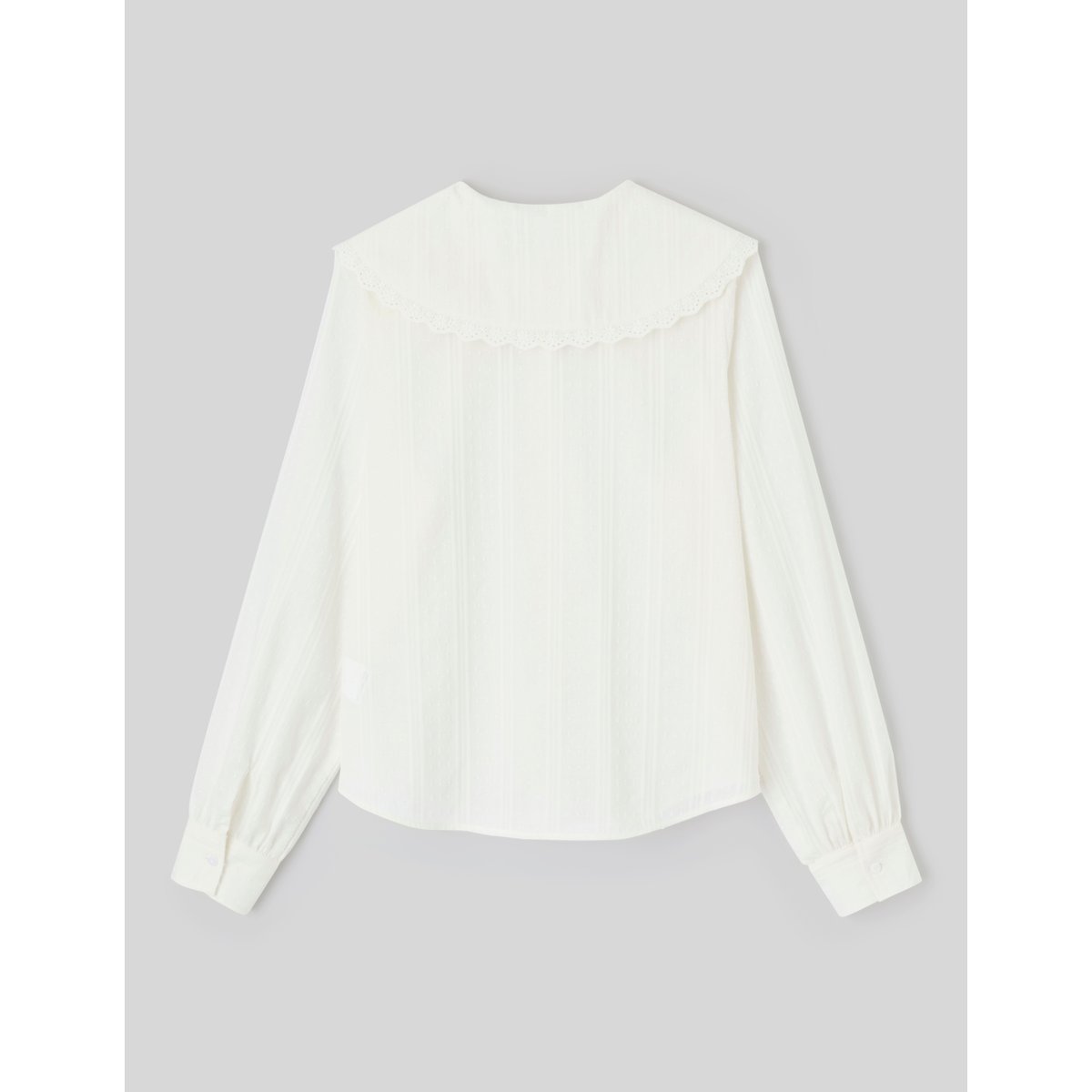 Chemise à col large blanc écru, BZB