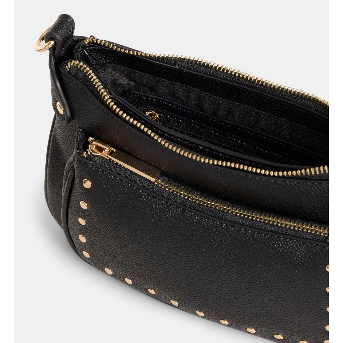 Sac à main molly bandoulière et clous noir, GALERIES LAFAYETTE