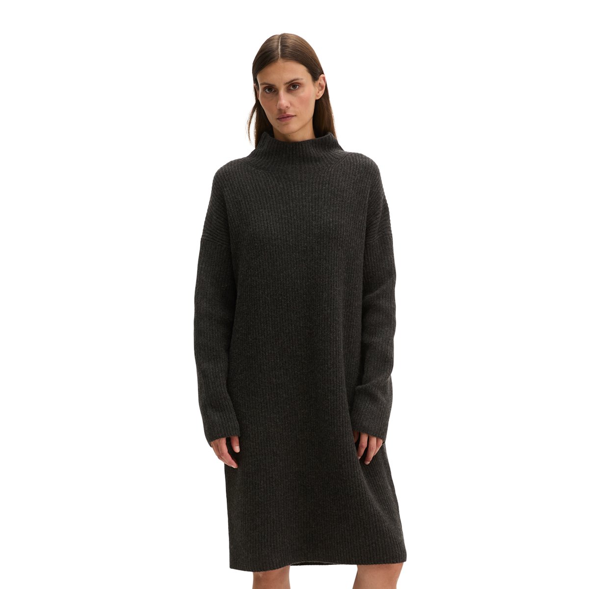 Robe en maille ample en mélange de laine vierge douce gris, MARC O'POLO