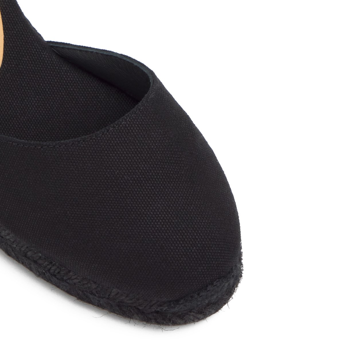 Espadrilles compensées à bride cheville et talon tressé CAROL PLATFORM noir foncé, CASTANER