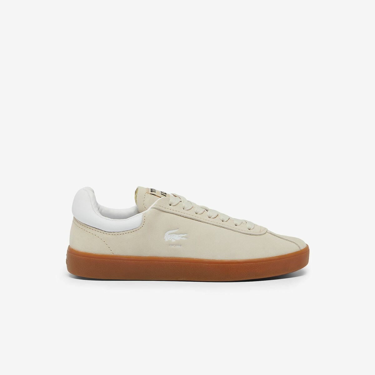 Baseshot Low Top Trainers in Suede beige, LACOSTE
