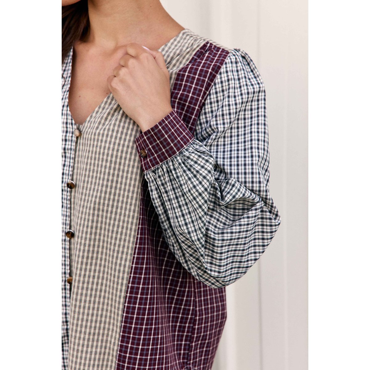BLOUSE imprimé à carreaux BAILA 55-patch, LA PETITE ETOILE