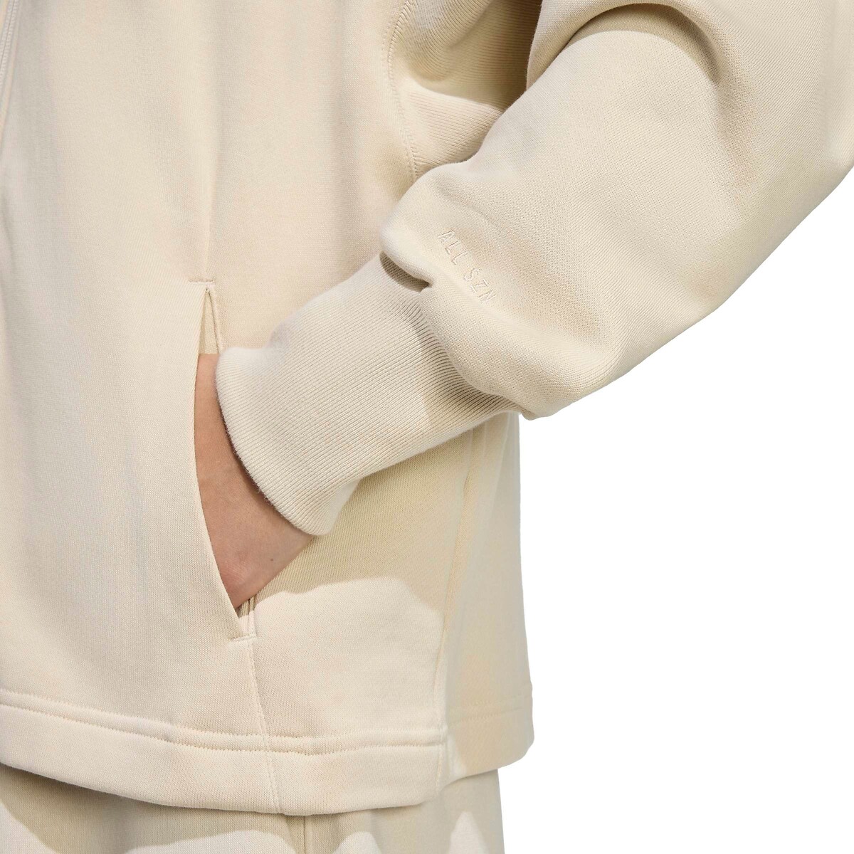 All Szn Zip-Up Hoodie light beige, ADIDAS SPORTSWEAR