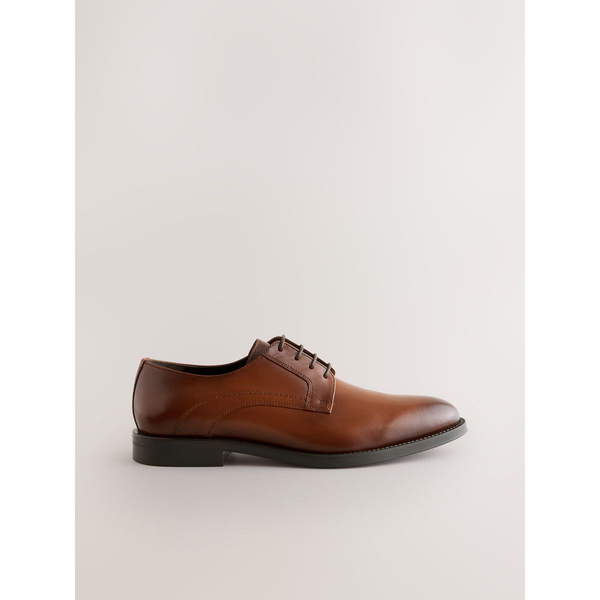 Chaussures derby en cuir marron fauve, NEXT