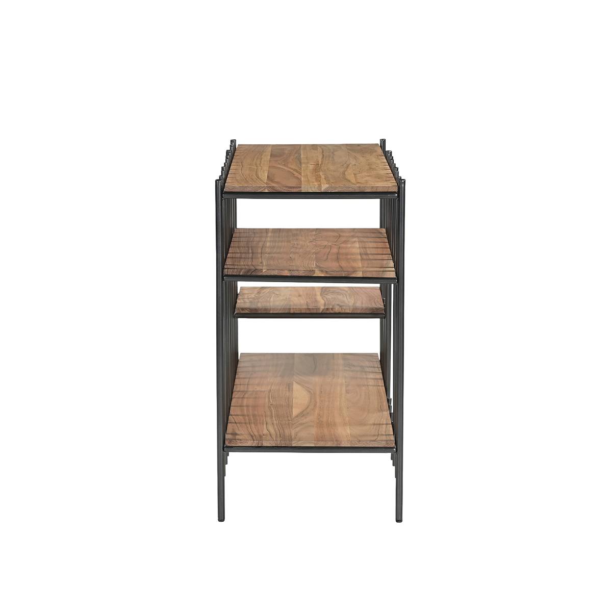 Console en bois d'acacia et pieds métal AVALIA bois clair, MADE IN MEUBLES 