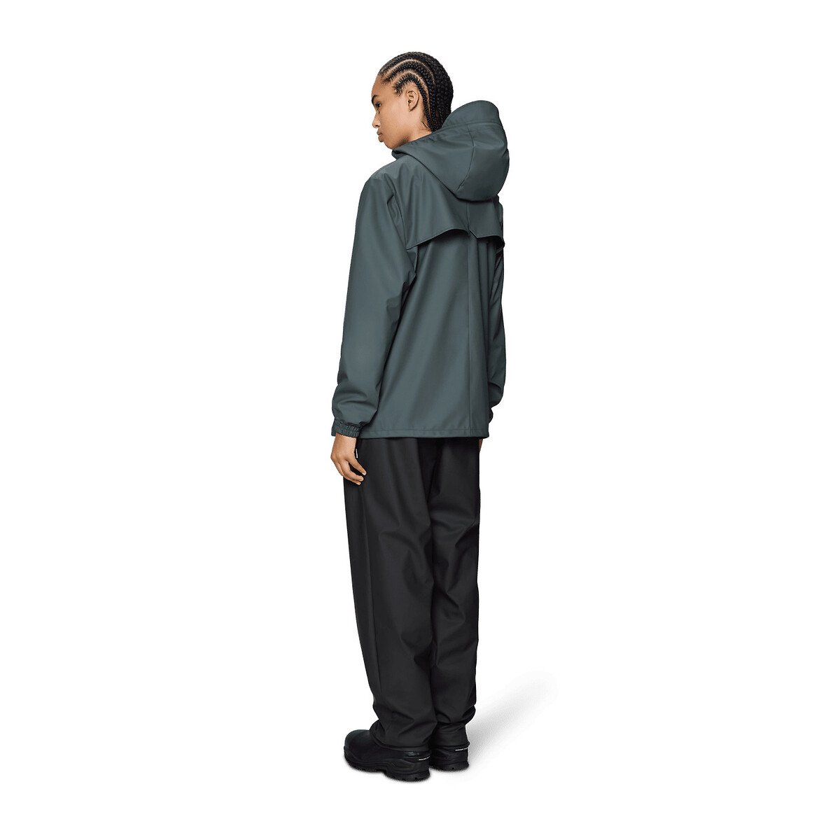 Coupe-vent droit à capuche unisexe STORM BREAKER gris foncé, RAINS