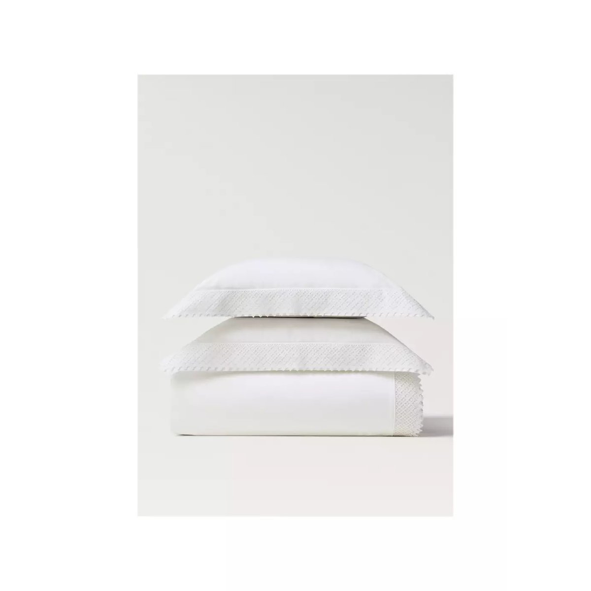 Housse de couette détail dentelle lit 90 cm blanc, MANGO HOME