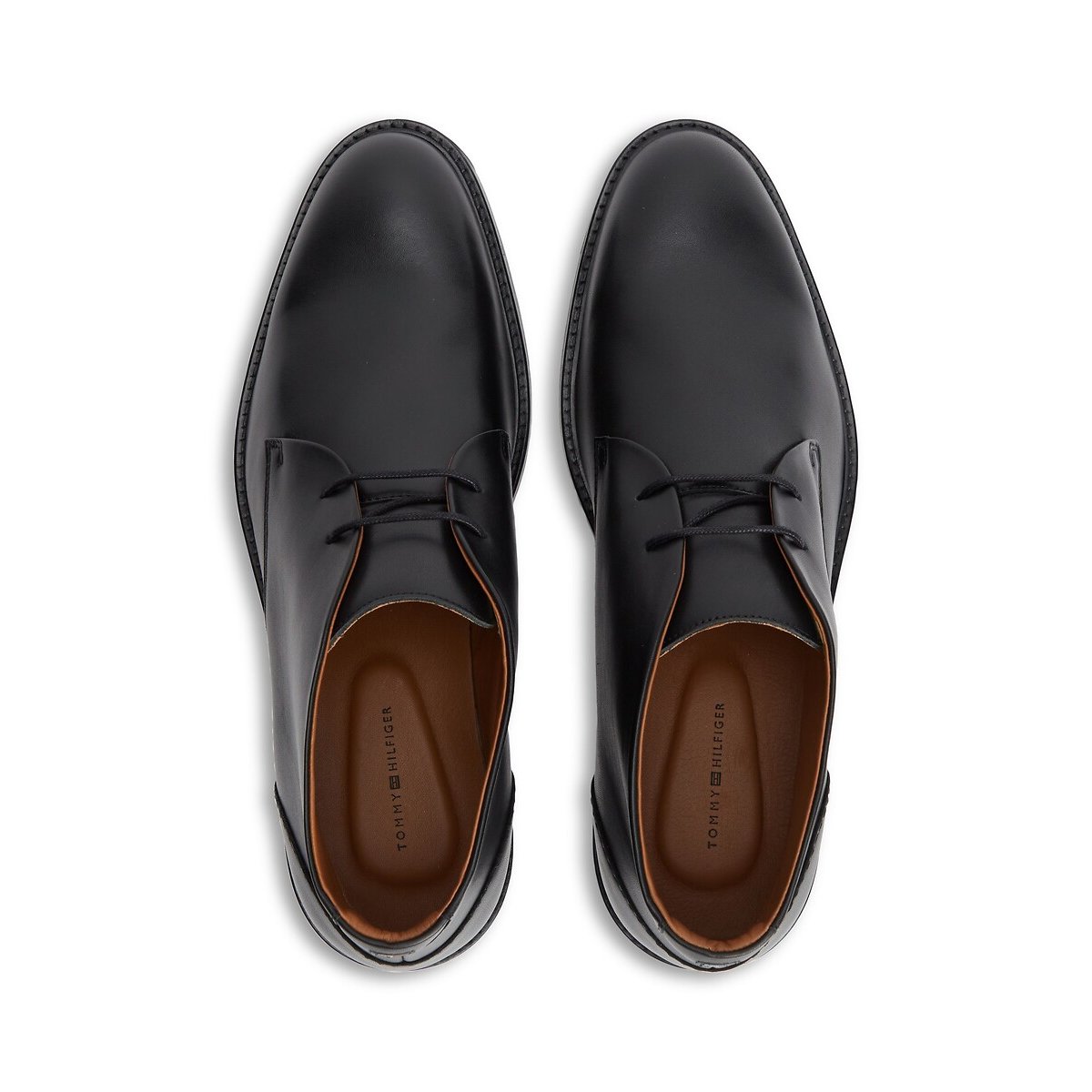 Derbies de cano subido, em pele preto , TOMMY HILFIGER