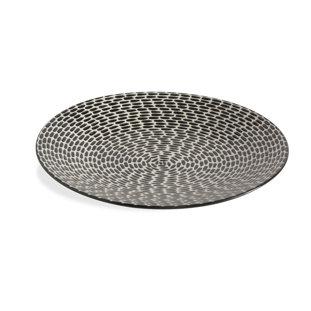 Assiette plate Patio 27 cm (lot de 6) - PATIO noir, TABLE PASSION