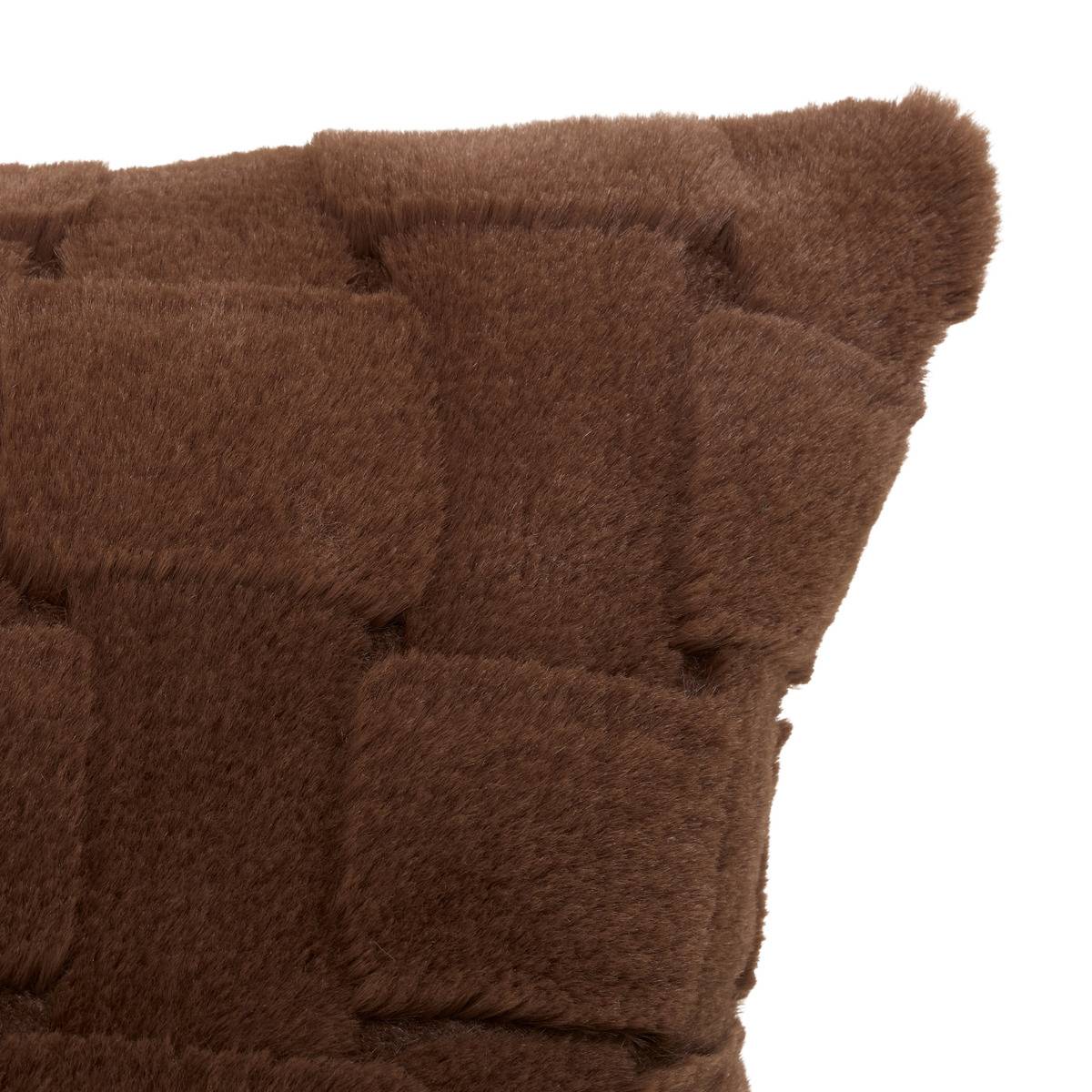 Coussin rectangulaire NALIA marron tonka, ATMOSPHERA